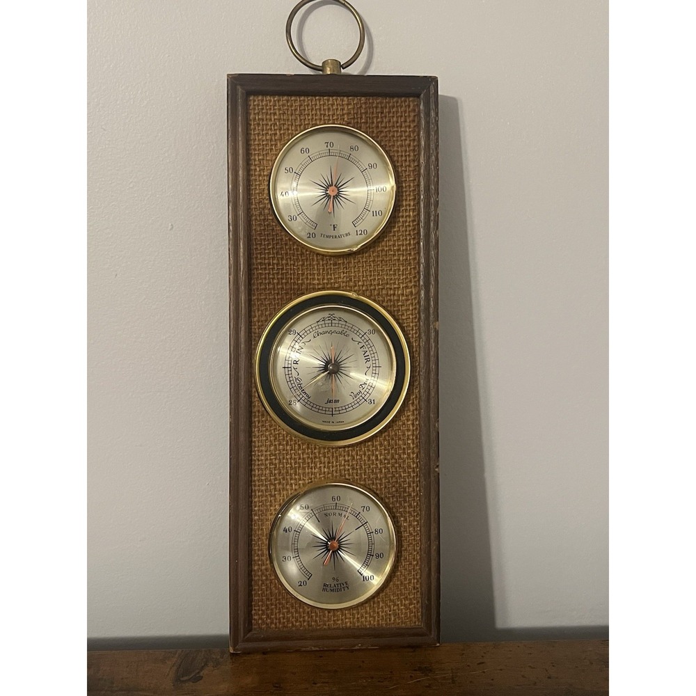 Vintage Jason 3-Instrument Weather Station – Barometer, Thermometer & Hygrometer